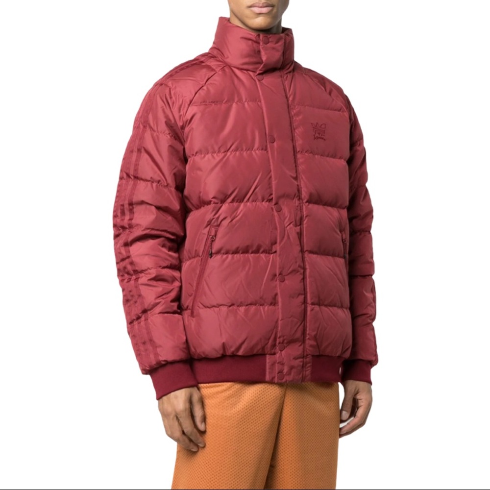 adidas Originals Jonah Hill Puffer Jacket Maroon - Picture 4 of 8